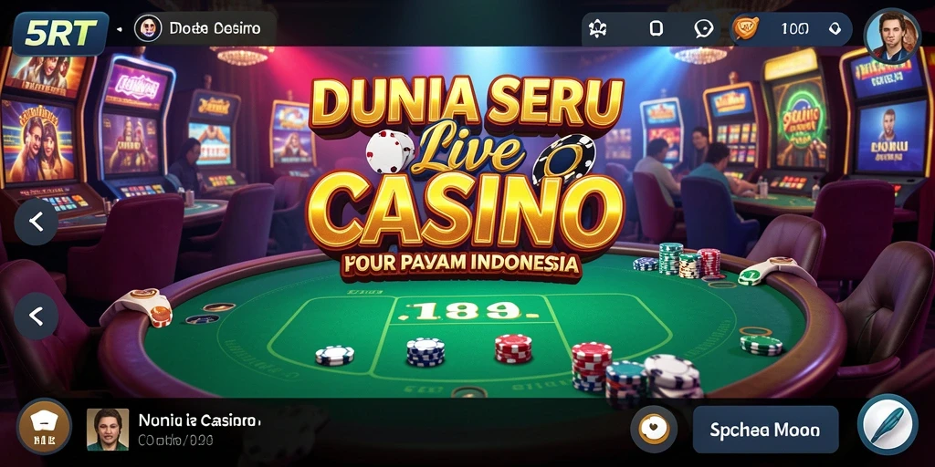 Screenshot gameplay Live Casino dengan dealer langsung di 5RT.