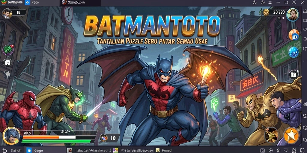 Tampilan gameplay seru dan menarik dari BATMANTOTO dalam dunia Puzzle.