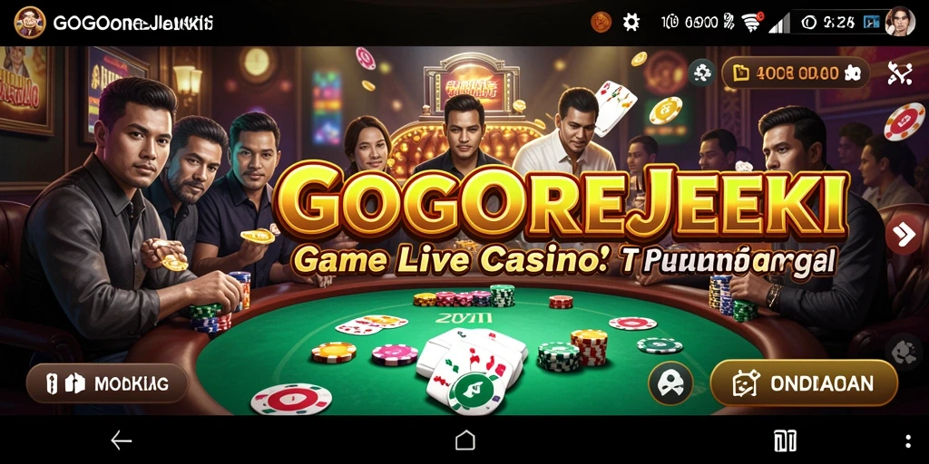 Gameplay mendebarkan dengan dealer langsung di GOGOREJEKI.