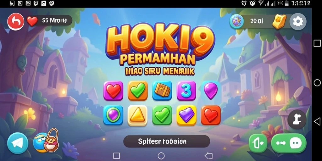 Tangkapan layar gameplay HOKI9 yang menampilkan aksi Match-3 yang seru.