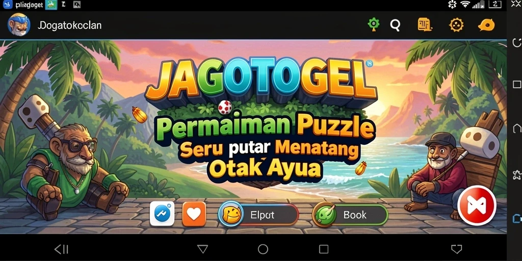 Screenshot utama JAGOTOGEL menunjukkan pemain menyelesaikan puzzle yang menantang.