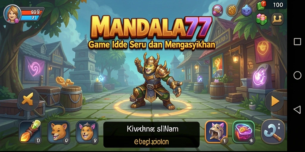 Tampilan gameplay menarik dari MANDALA77 dengan elemen Idle.