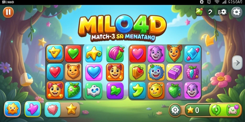 Tampilan gameplay penuh warna dan menantang di MILO4D.
