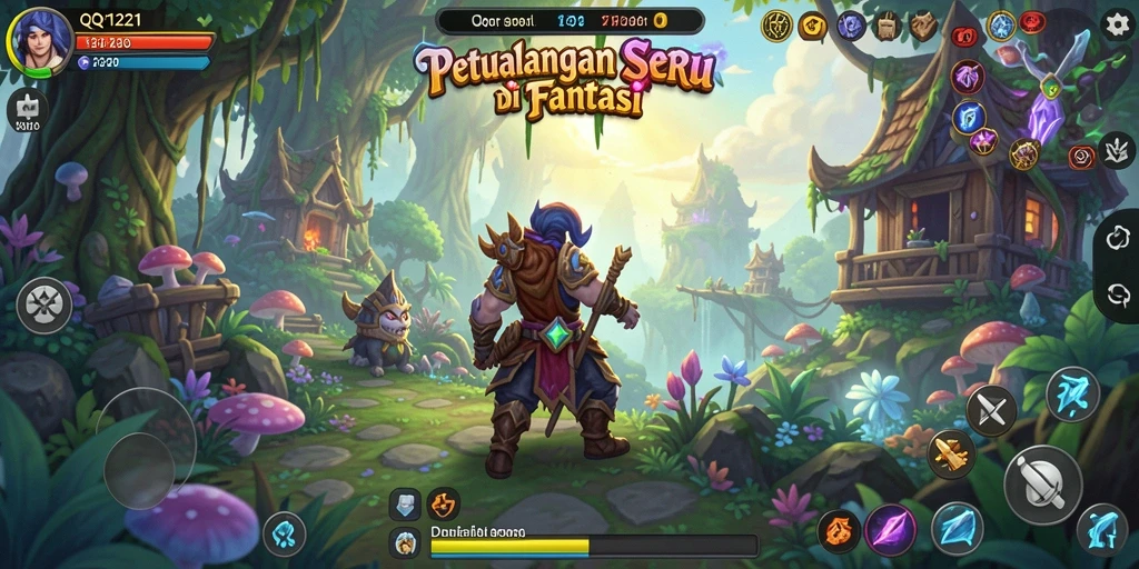 Tampilan gameplay yang menakjubkan dalam QQ1221.
