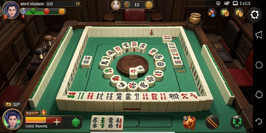 Tampilan gameplay Mahjong yang menakjubkan di QQRP.