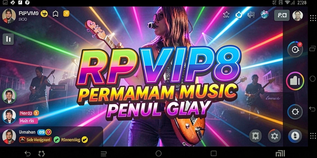 Screenshot RPVIP8 menampilkan asyiknya gameplay musik yang interaktif.
