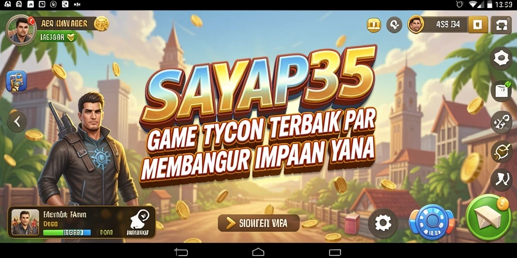Screenshot utama SAYAP33 menampilkan aksi seru dalam gameplay Tycoon.