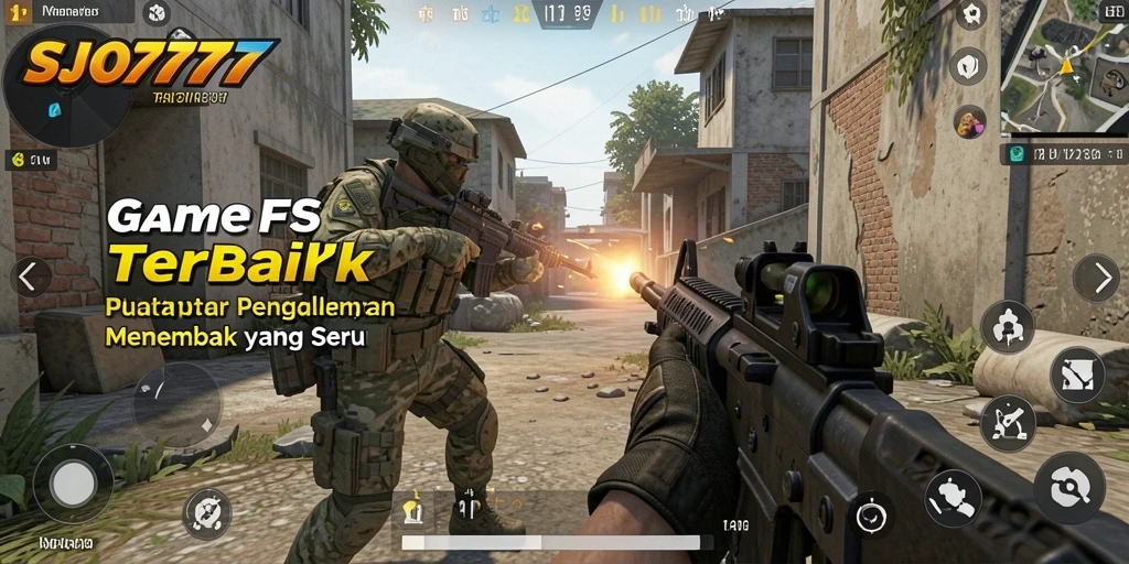Screenshot SJO777 menampilkan aksi menembak yang intens.