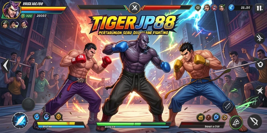 Tangkapan layar TIGERJP88 dengan pertarungan yang mendebarkan.