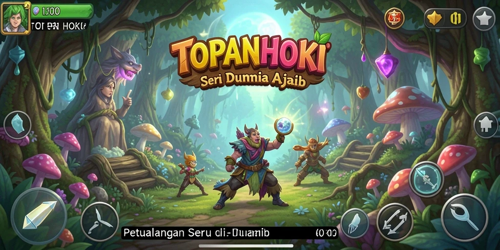 Tampilan gameplay TOPANHOKI dengan pemandangan yang menakjubkan.