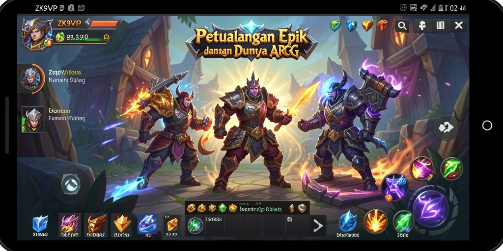 Tangkapan layar utama dari gameplay ARPG di ZK9VIP.